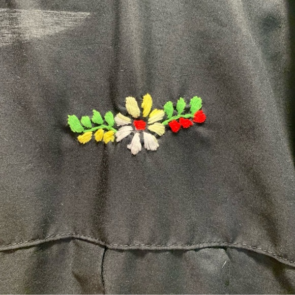 Handmade. Beautiful stitched black dress. S/M. Excellent condition. Thin. - Picture 7 of 8